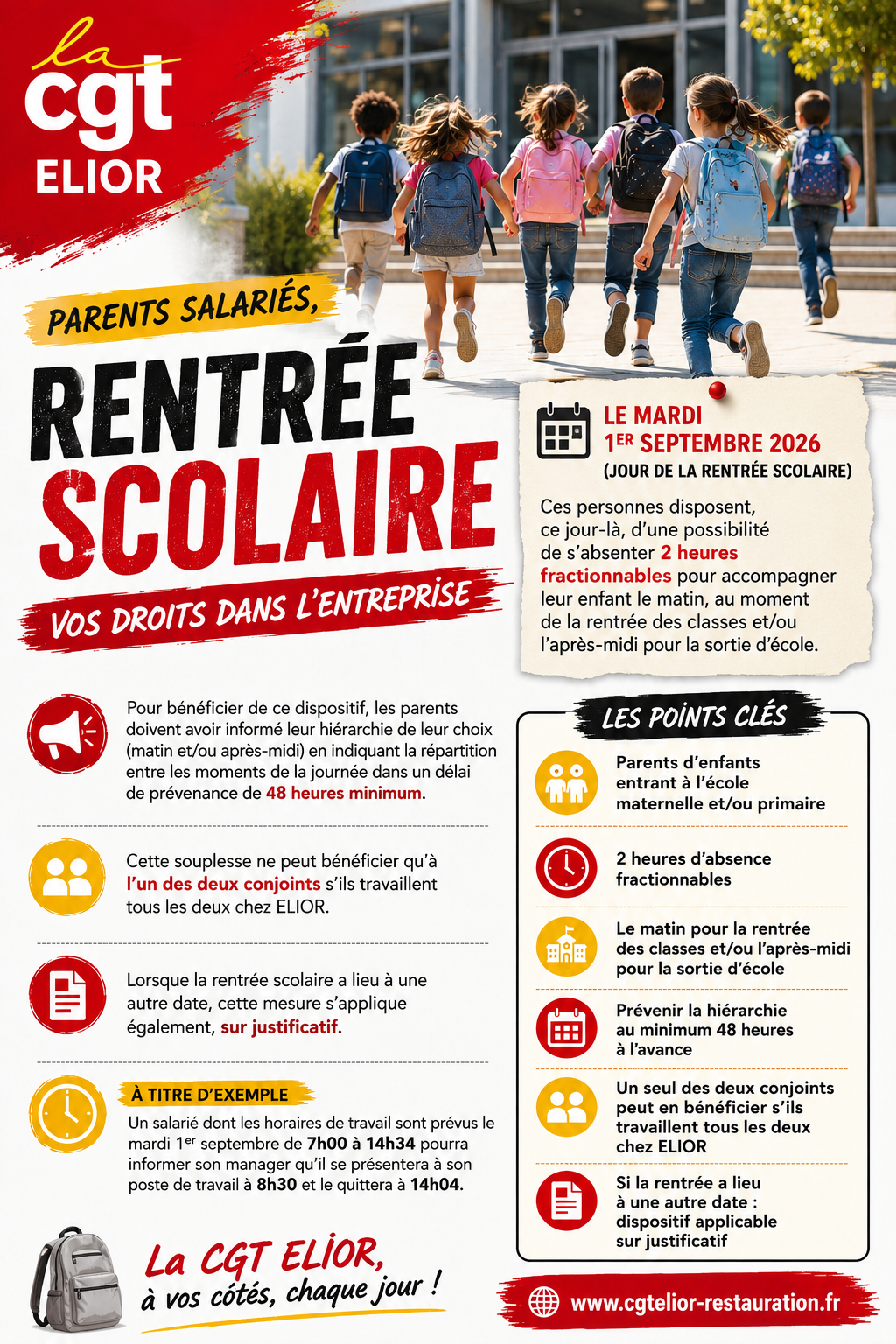 RENTRÉE SCOLAIRE : PARENTS SALARIÉS
