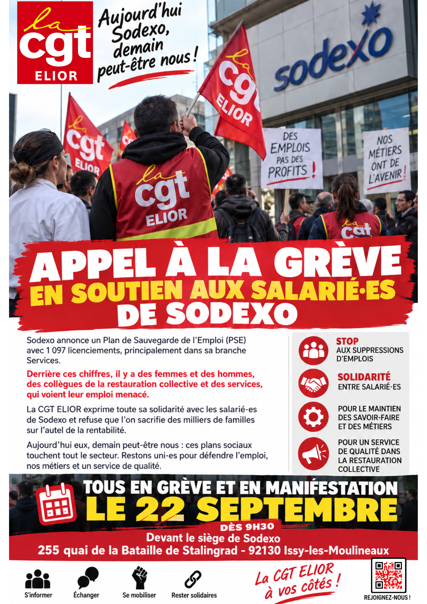 22.09.26 GRÈVE ET MOBILISATION EN SOUTIEN AUX SALARIÉS DE SODEXO