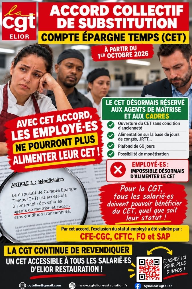 ACCORD DE SUBSTITUTION : CET