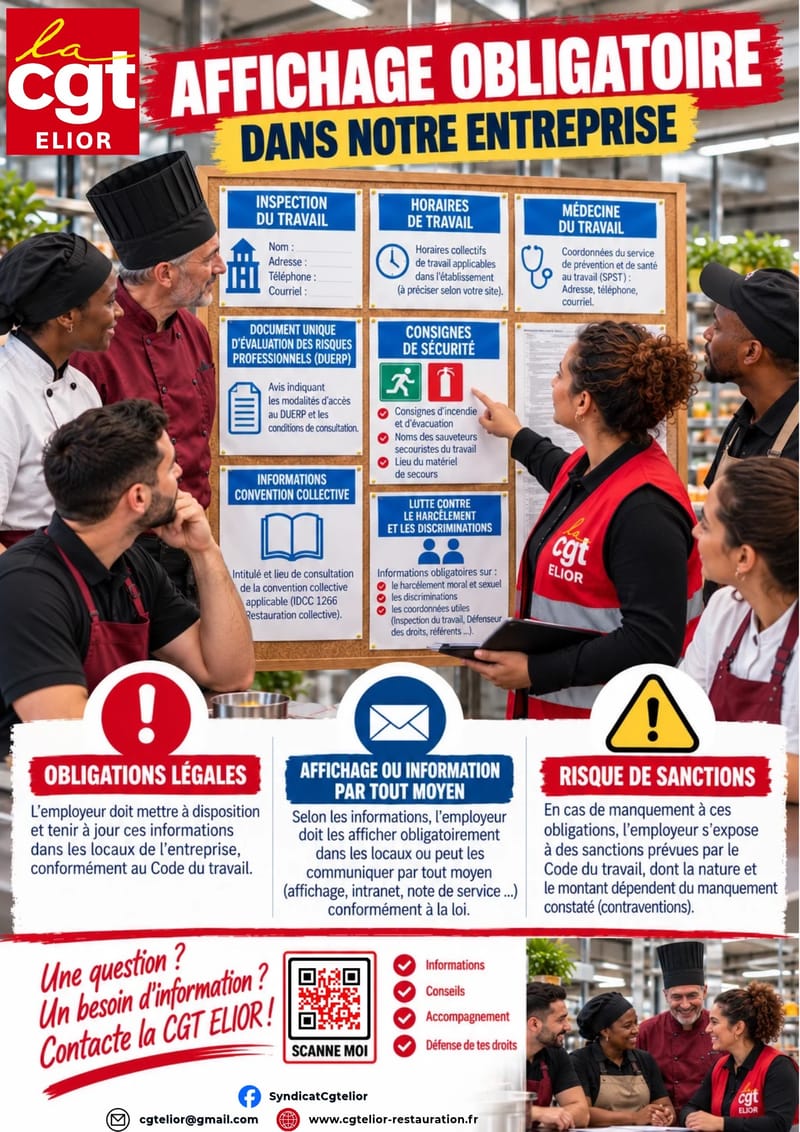 AFFICHAGE OBLIGATOIRE EN ENTREPRISE