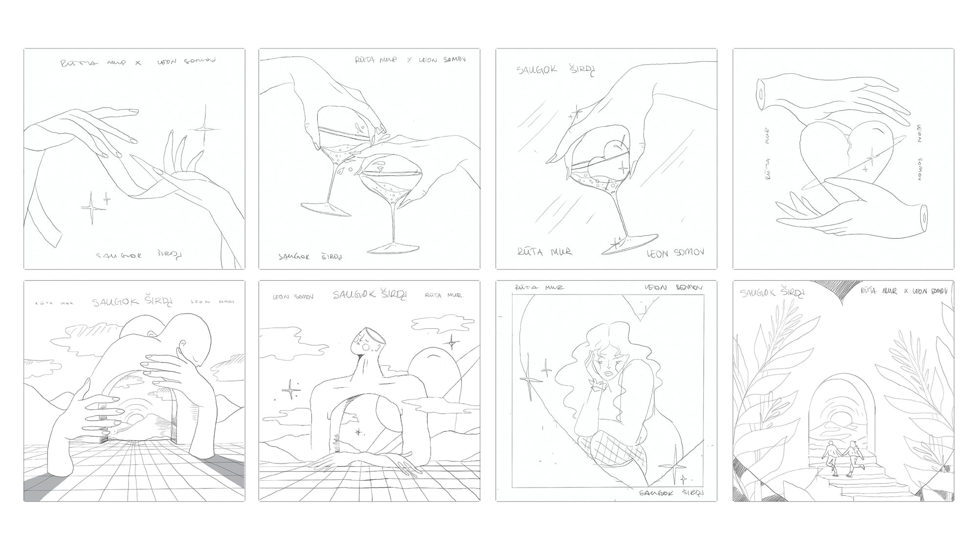 Moodboard and sketches