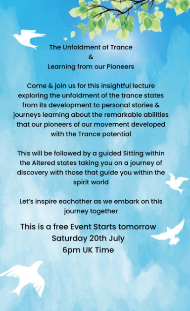 Previous Event Lecture on The Trance States & Our Pioneers 2024