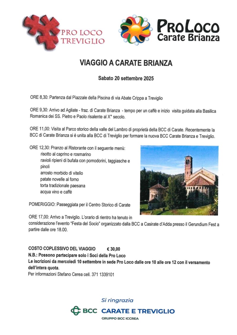 VIAGGIO A CARATE BRIANZA
