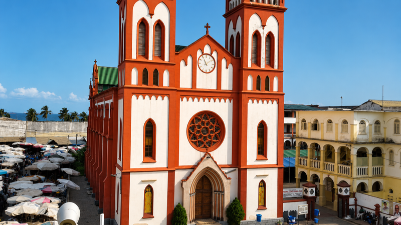 Lomé Cathedral: A Neo-Gothic Sanctuary Amid a Bustling Market