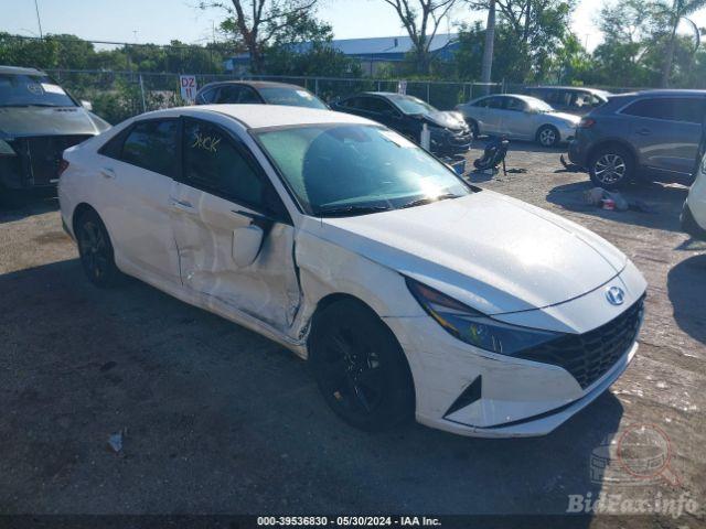 Hyundai Elantra Hybrid Blue 2023 White
