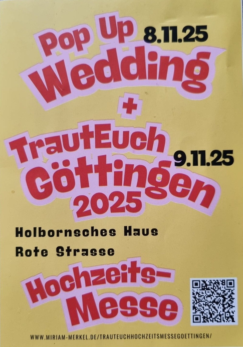 Messe und Pop Up Wedding in Göttingen am 08./09.11.2025