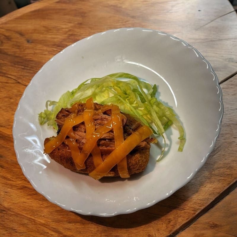 CROCCHE CHEDDAR E PULLED PORK