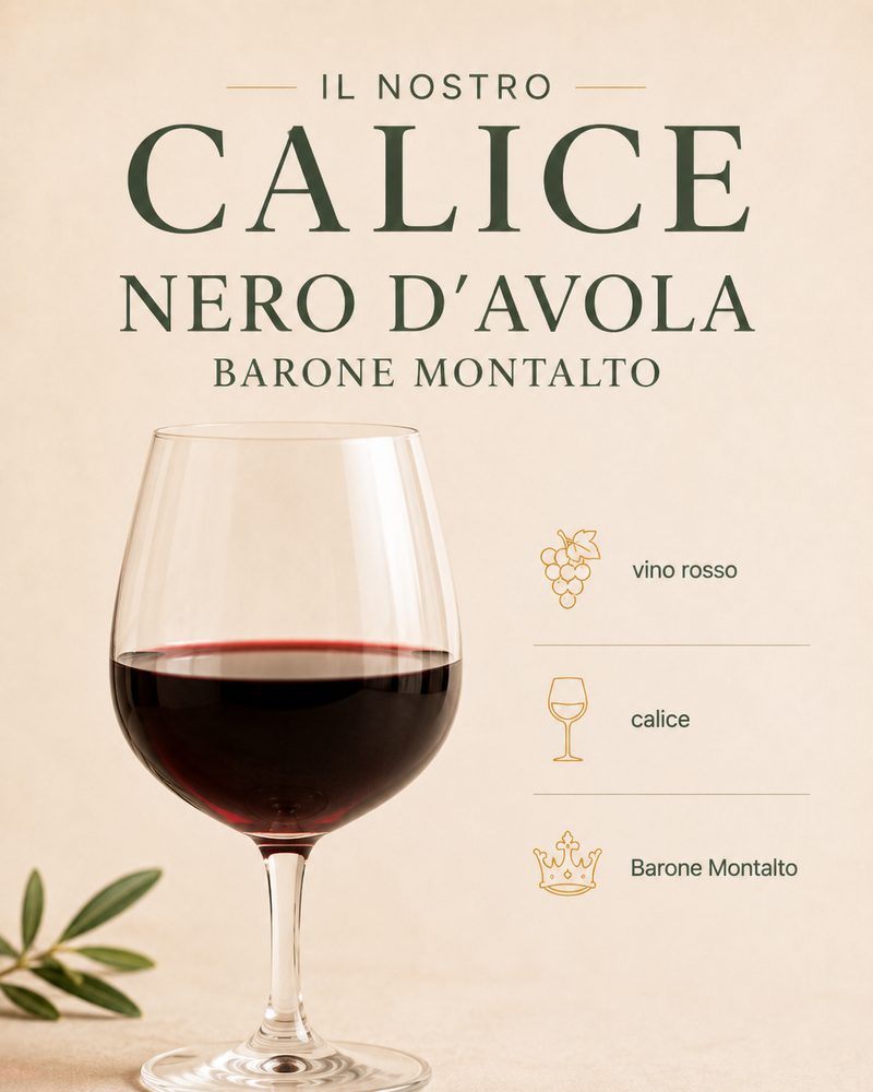 CALICE DI VINO NERO D'AVOLA