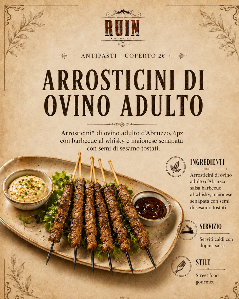 ARROSTICINI DI OVINO ADULTO