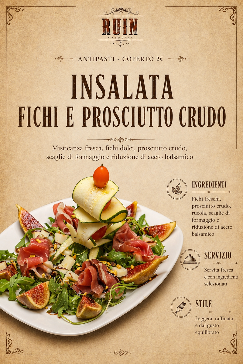 INSALATA FICHI E PROSCIUTTO CRUDO