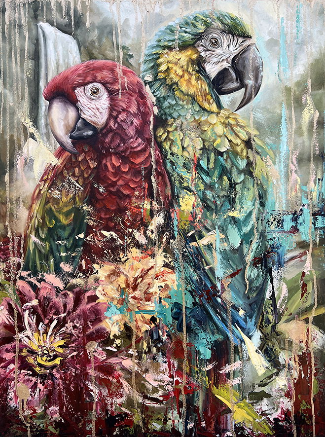 Rain of Abundance", oil on canvas, 2025"
