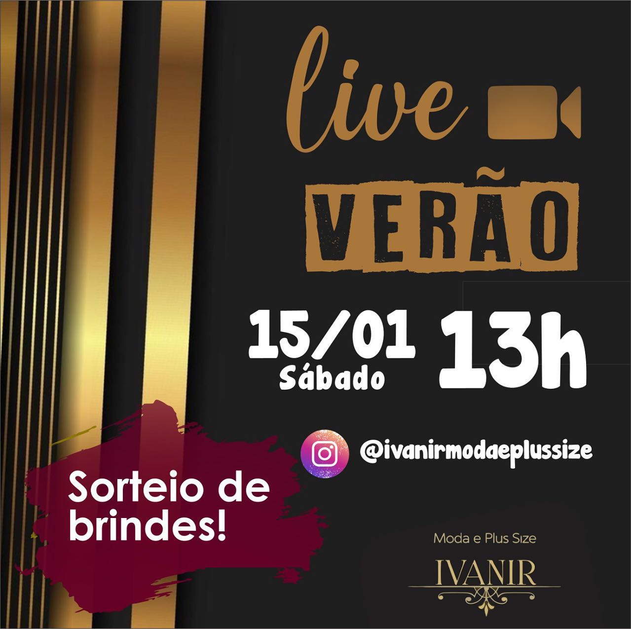 Primeira Live do Ano da Ivanir Moda & Plus Size. Imperdível 