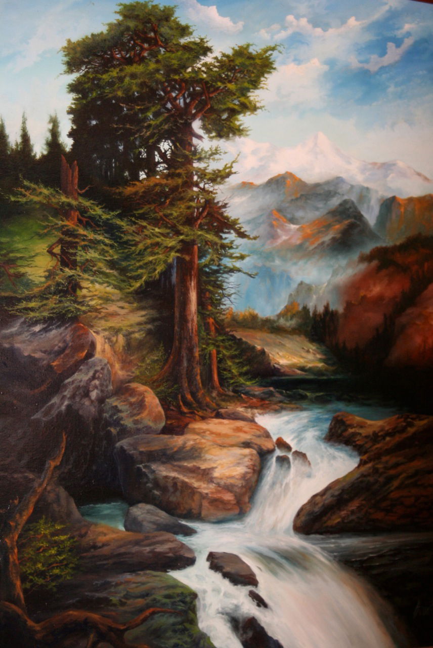 Inspired by Thomas Moran's "Solitude"