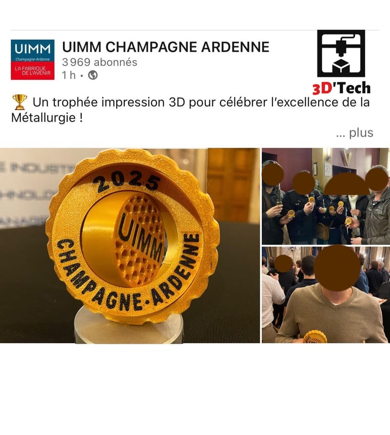 Trophée remise de prix CQPM pour l'UIMM