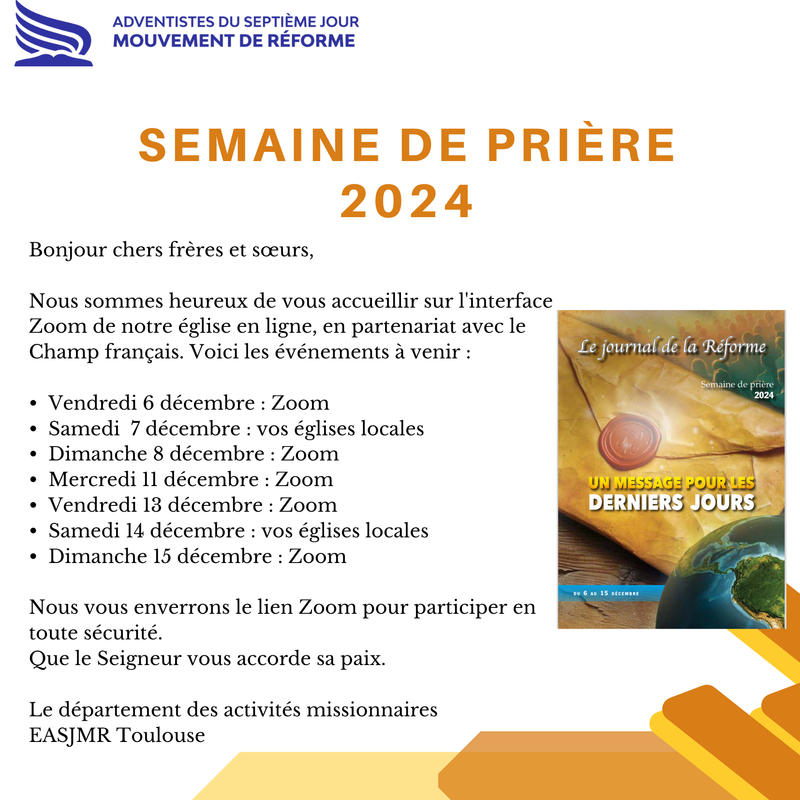 SEMAINE DE PRIÈRE 2024