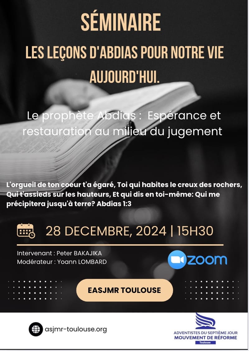 SÉMINAIRE : LE PROPHÈTE ABDIAS