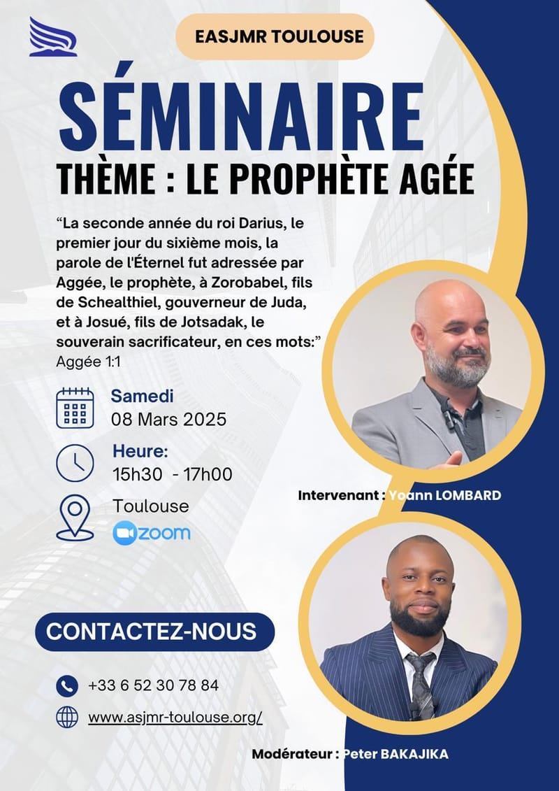 SÉMINAIRE : LE PROPHÈTE AGÉE