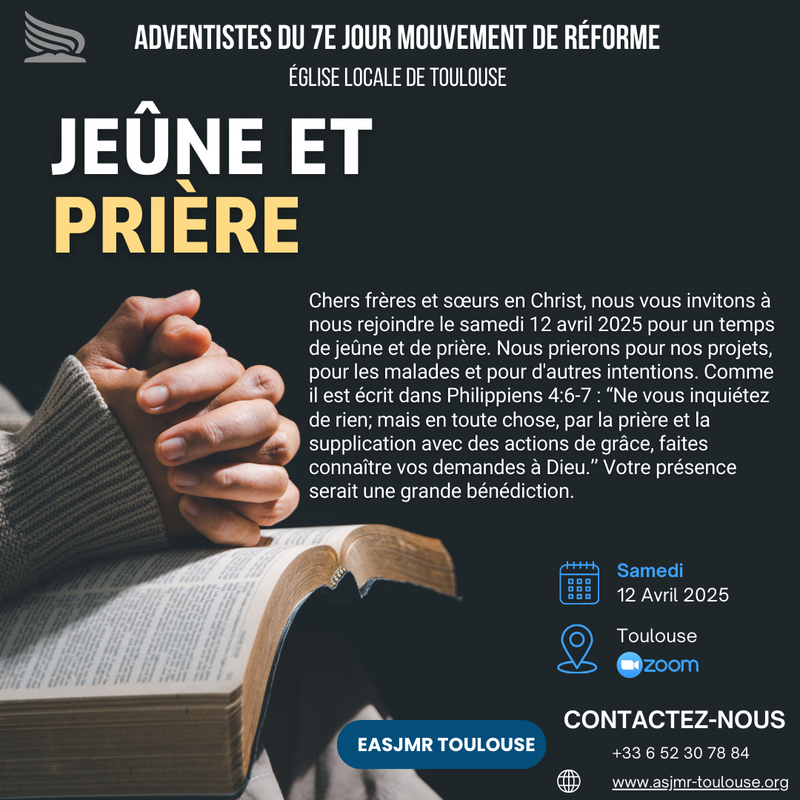 Programme de Jeûne et Prière - ASJMR Toulouse