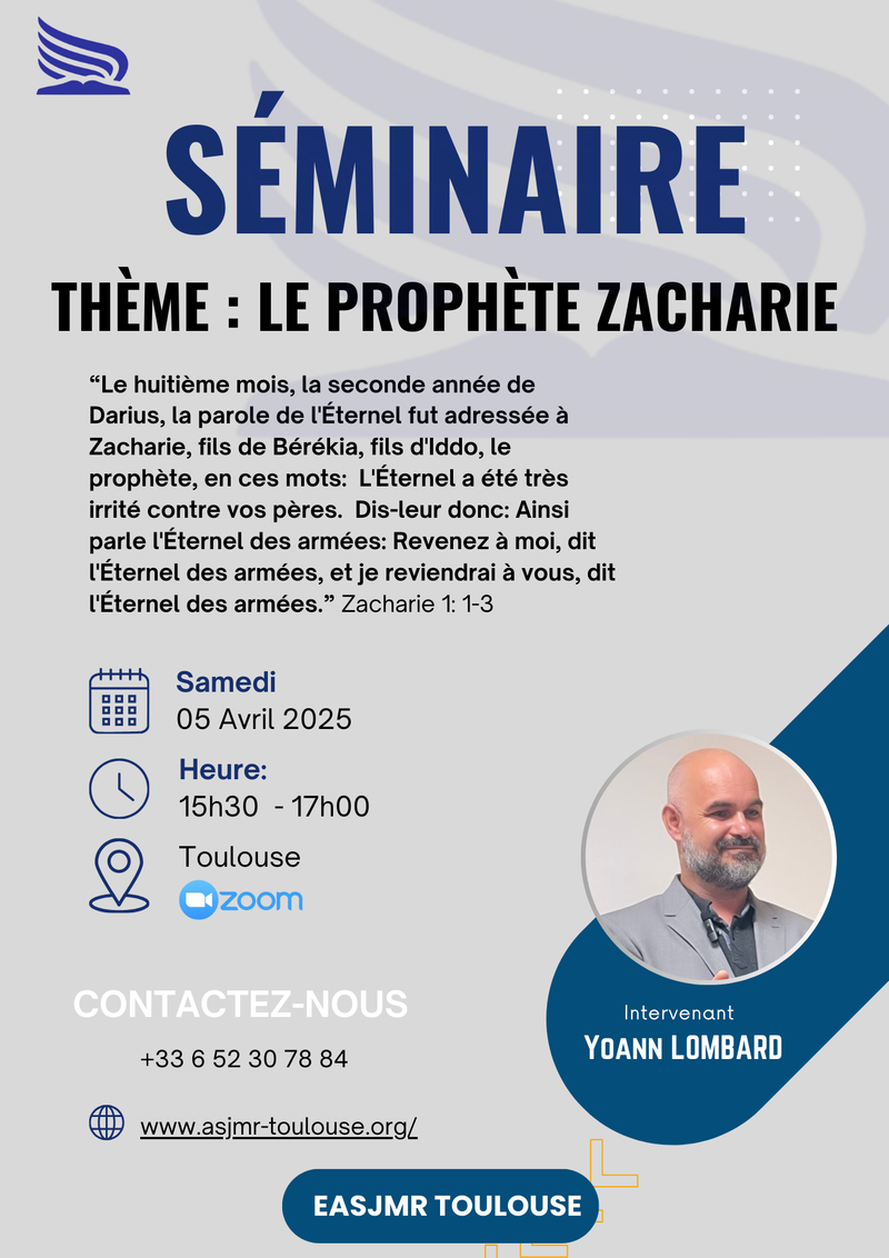 SÉMINAIRE : LE PROPHÈTE ZACHARIE