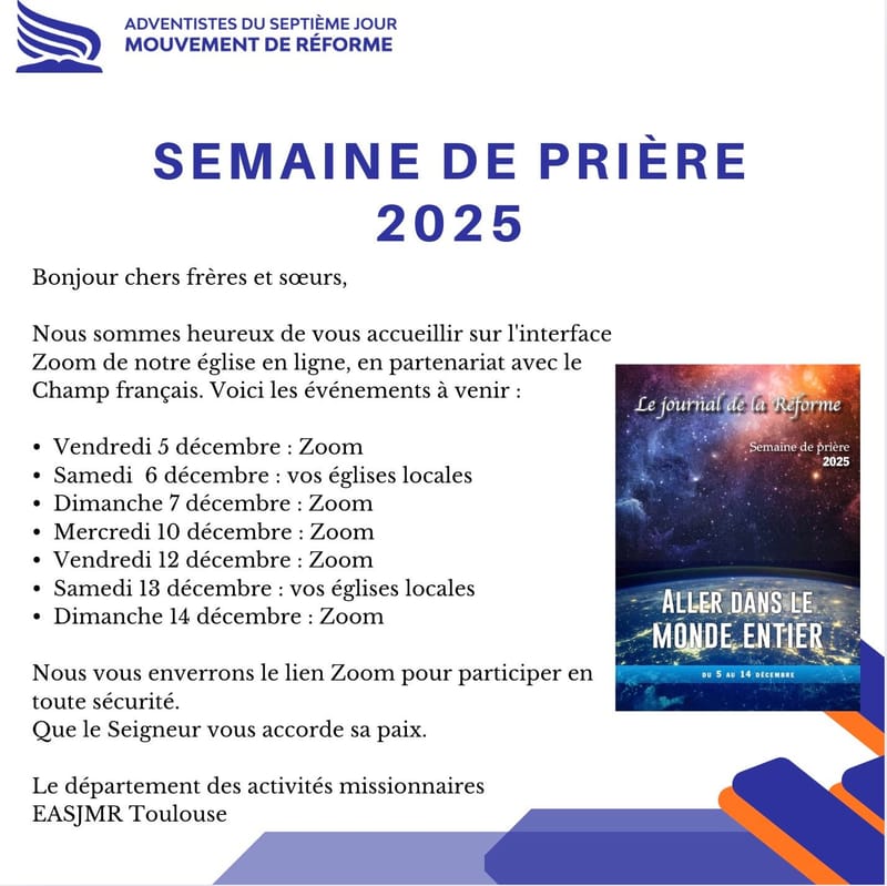 SEMAINE DE PRIÈRE DÉCEMBRE 2025