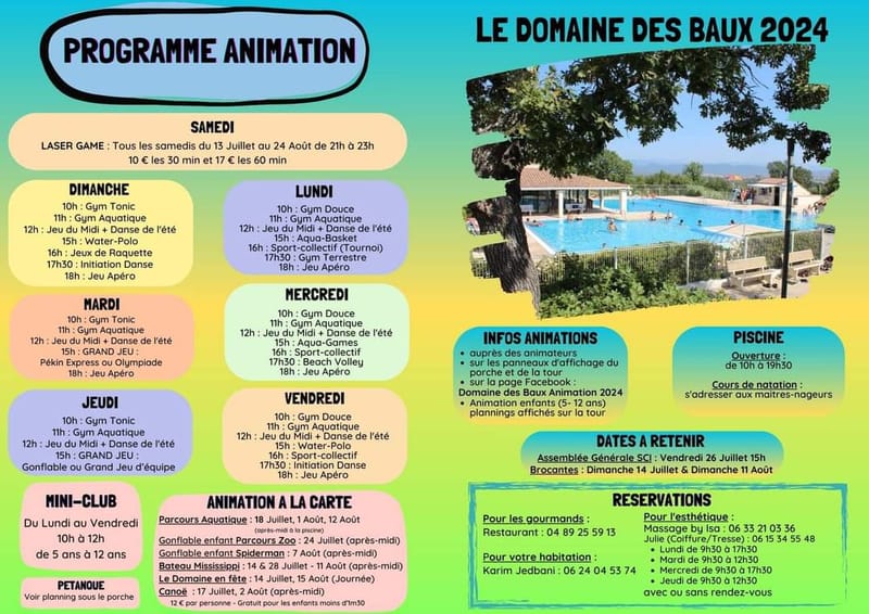 Programme d'Animations