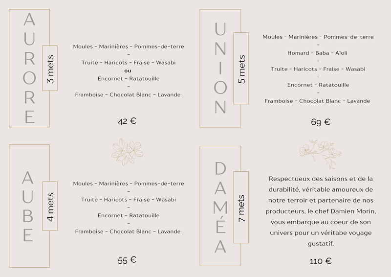 Nos Menus