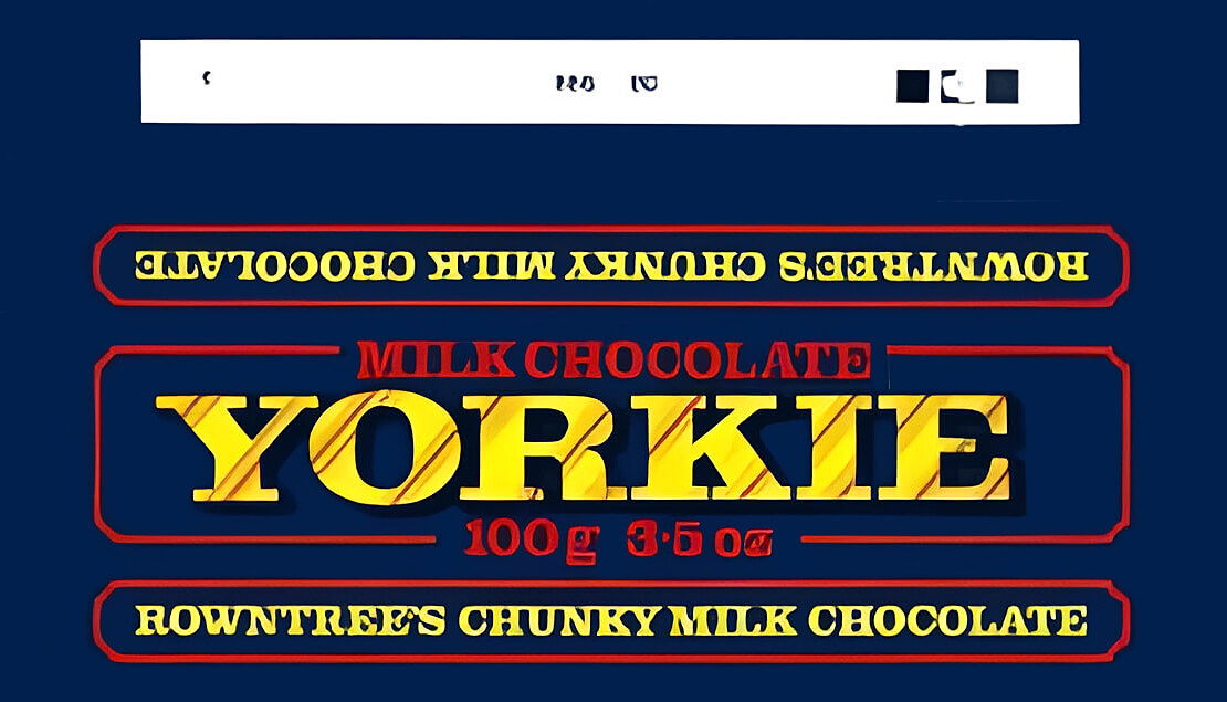 Yorkie wrapper from the 1980s