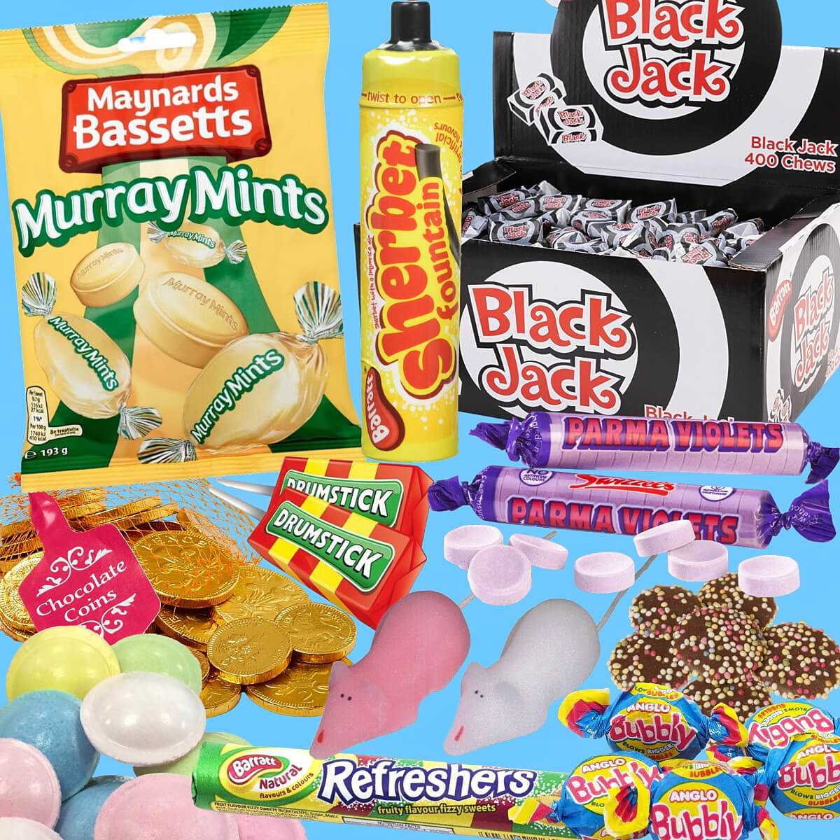 A selection of retro sweets