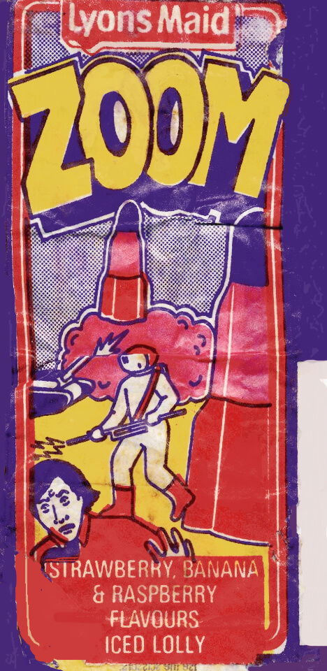 Lyons Maid Zoom ice lolly wrapper from 1970s