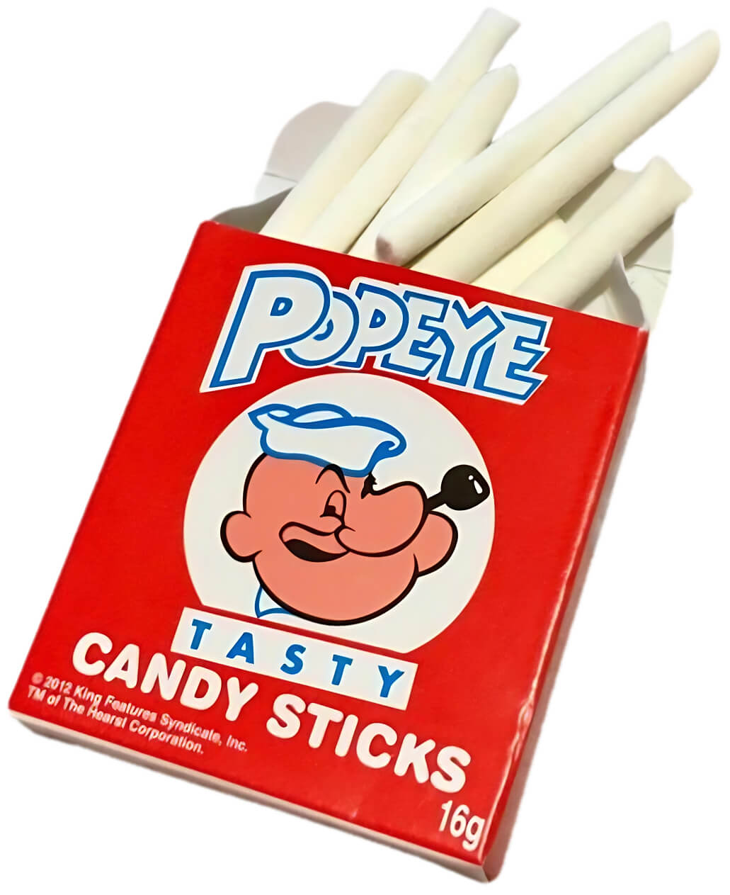 Box of Popeye White Candy Sticks