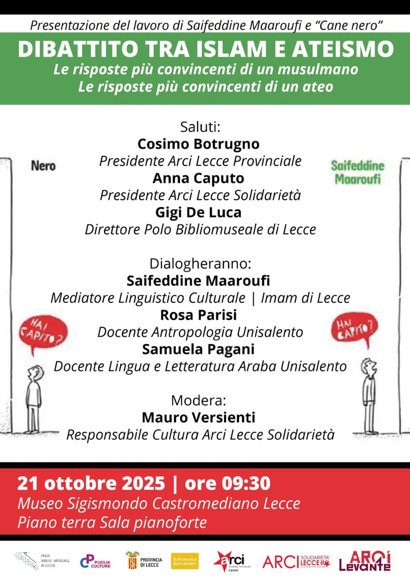 L'imam Maaroufi presenta il suo libro a Lecce