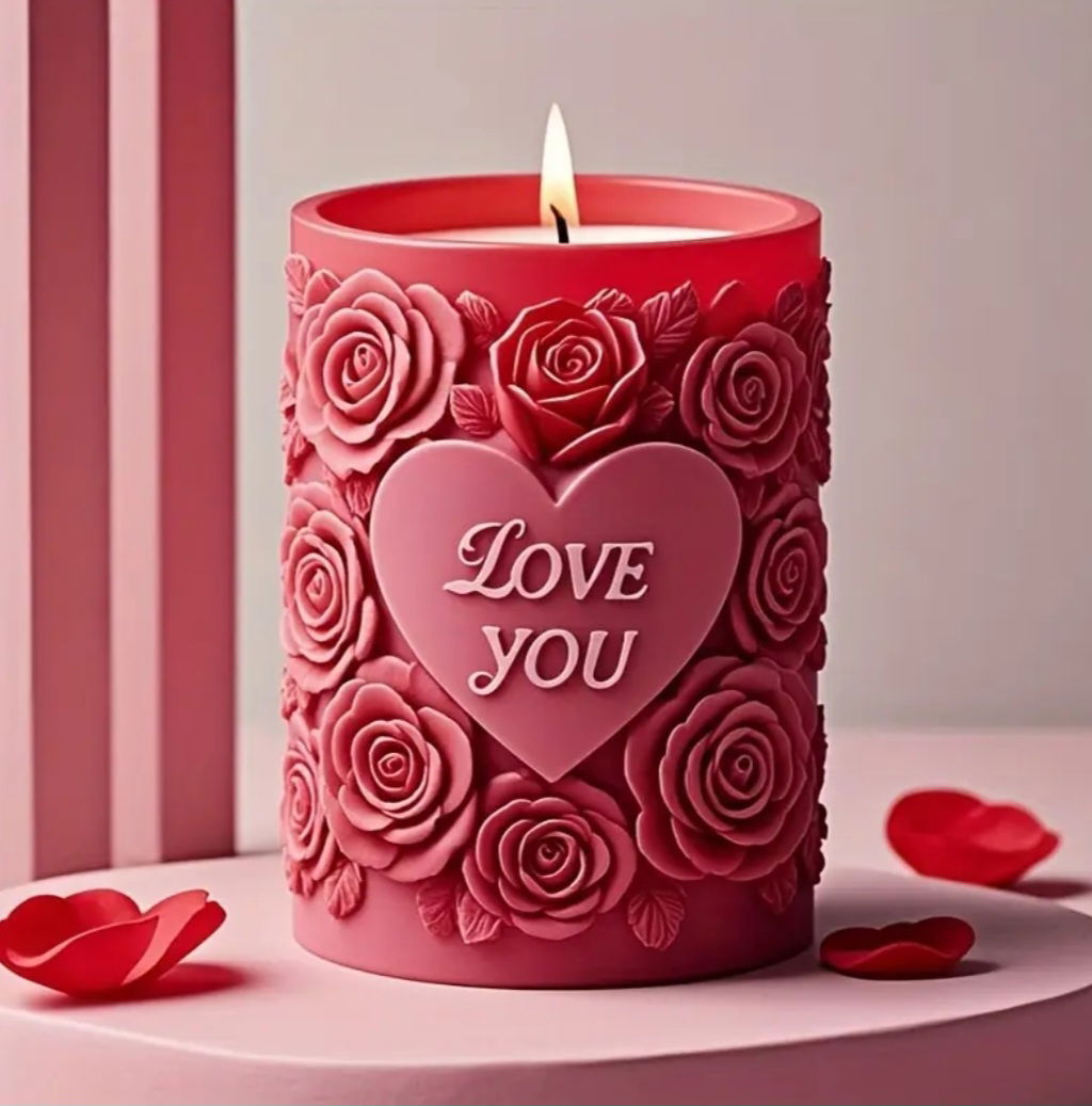 Bougie Coeur Love You