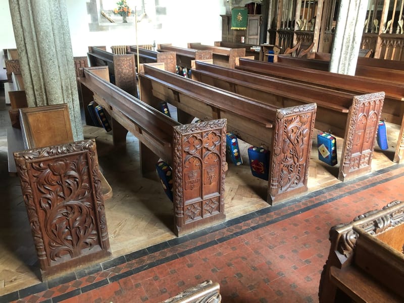 The history of St Mary's wood carvings.