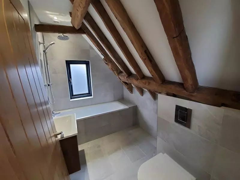 Barn conversin bathroom tiling by Hunter Tiling Ltd