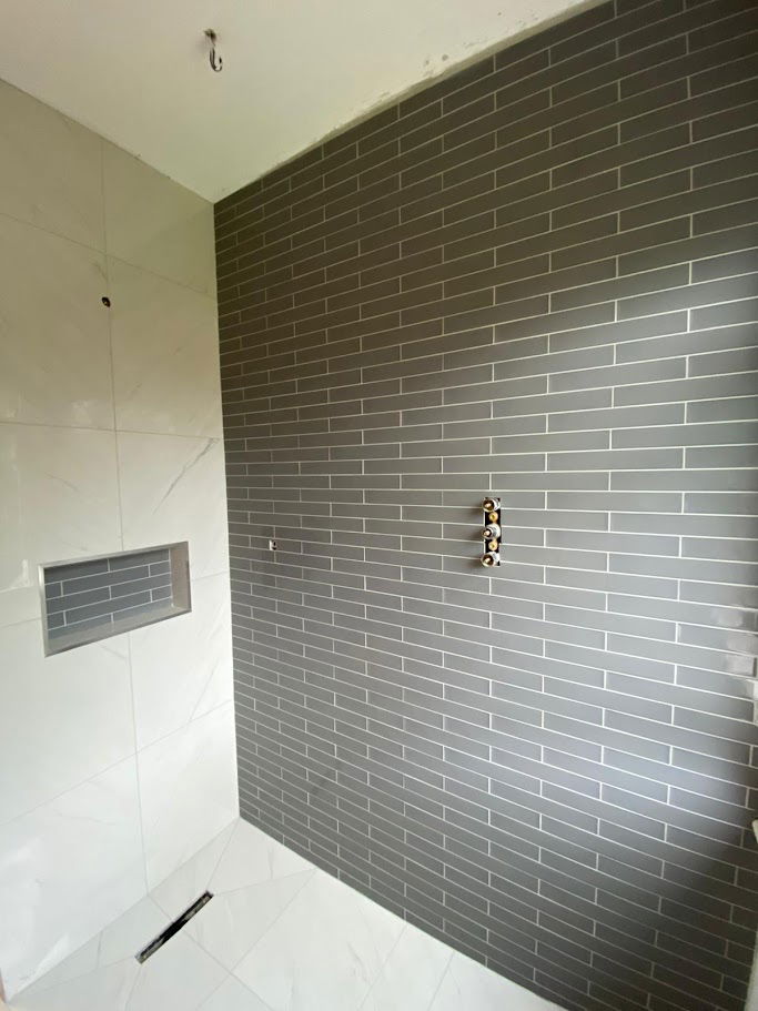 Modern bathroom tiling in Cuffley