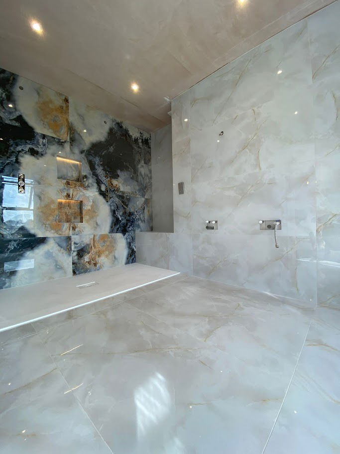 High end bathroom tiling in Spellbrook