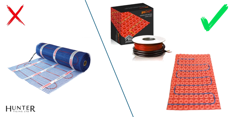 electric underfloor heating types recommended for tile