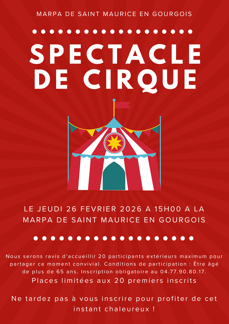 SPECTACLE DE CIRQUE A LA MARPA