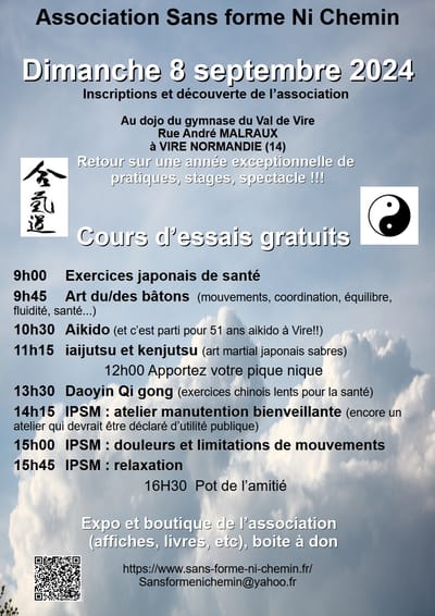 journée découverte de l'association SANS FORME NI CHEMIN le 08/09/24