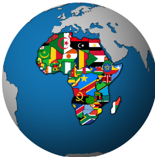 La carte de l'Afrique