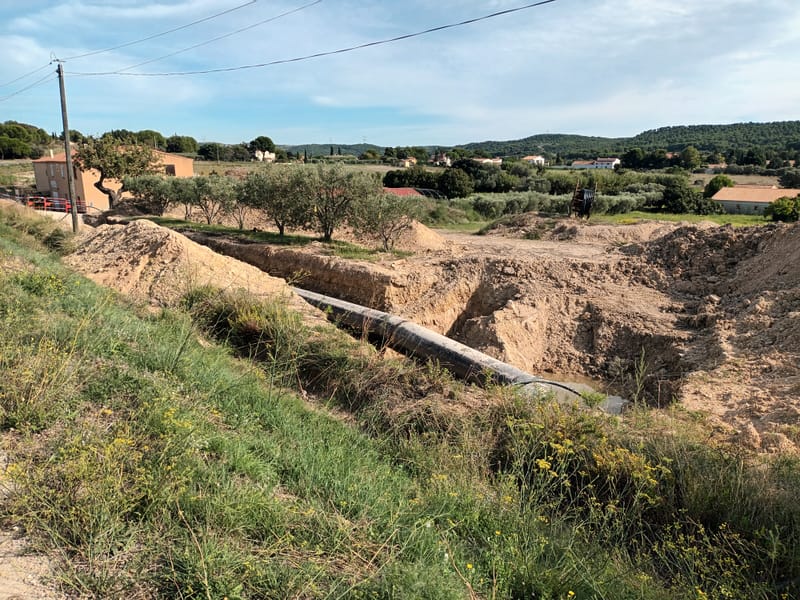 trvx adduction d'eau Saint Julien les Martigues 2025