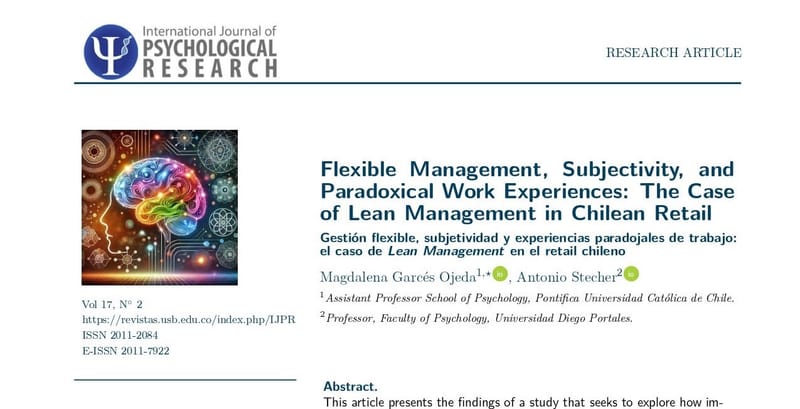 Flexible Management, Subjectivity, and Paradoxical Work Experiences: The Case of Lean Management in Chilean Retail.