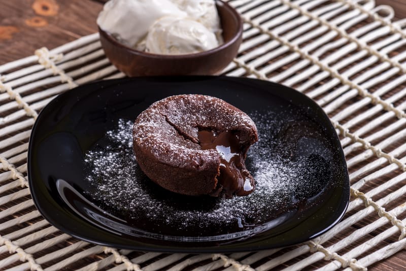 Moelleux au chocolat et crème anglaise
