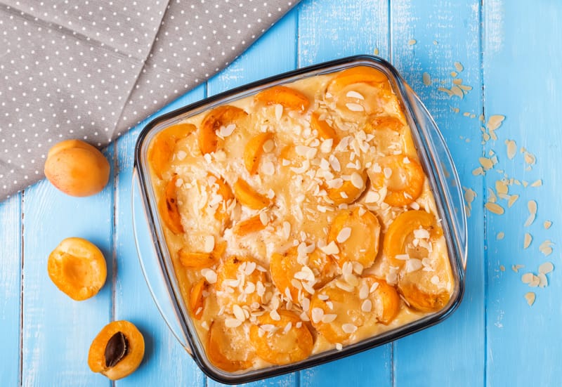 Clafoutis à l’abricot , crème Anglaise