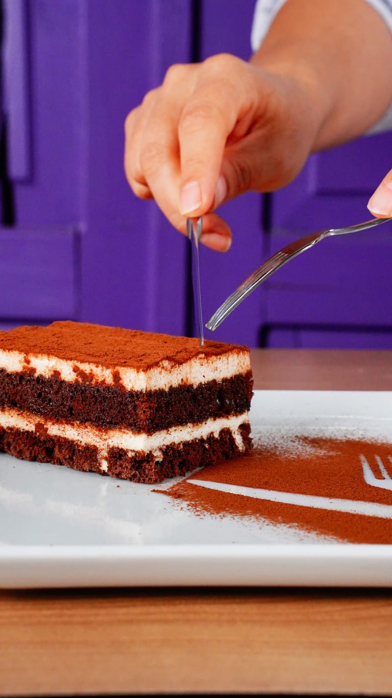 Gâteau “tiramisu”, crème anglaise