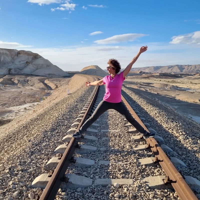 По плавникам Большого кратера пустыни Негев (10-12 км) средний