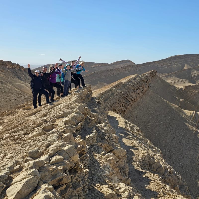 По плавникам Большого кратера пустыни Негев (10-12 км) средний