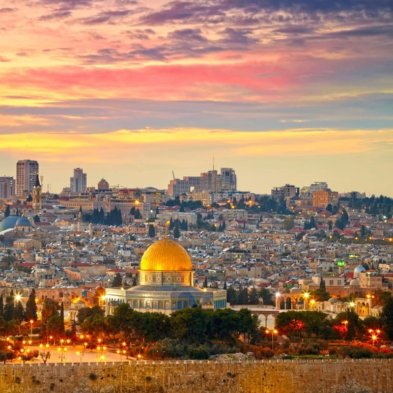 Вечерние крыши Иерусалима и Лазерное шоу.