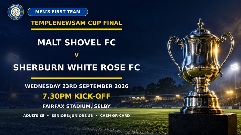 Templenewsam Cup Final: Our Men’s First Team Face Malt Shovel FC This Wednesday