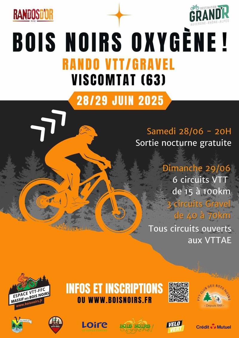 23ème randonnée VTT BoisNoirs Oxygène